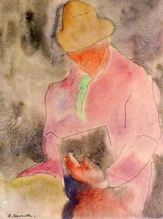 Mann with Book