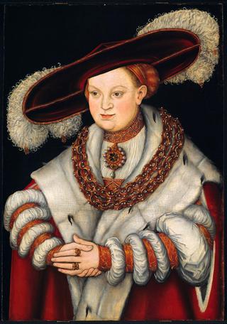 萨克森州抹大拉的肖像，勃兰登堡选举人约阿希姆二世的妻子