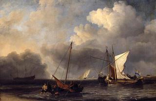 Vessels off the Dutch Coast in a Moderate Breeze