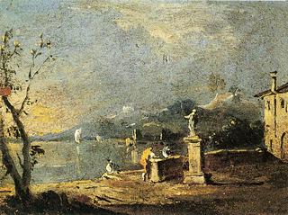 Imaginary Landscape with the Terrace of a Villa on the Water