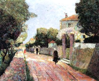 Village Street in the Sunlight