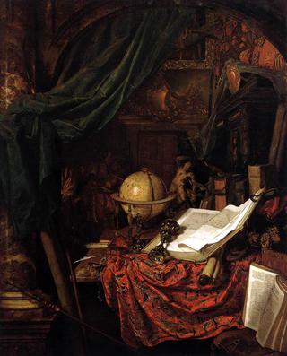 Still Life with Globe, Books, Sculpture, and Other Objects
