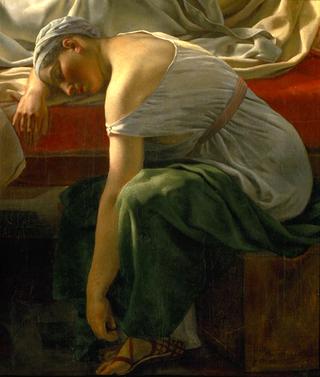 A sleeping woman