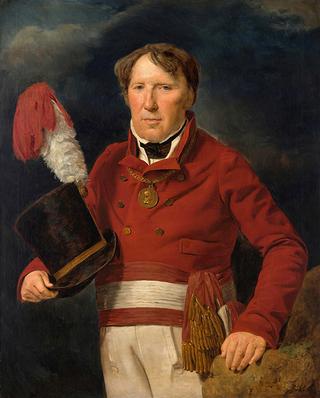 Portrait of Ship Master Matthias Feldmüller in Red Jacket and White Trousers