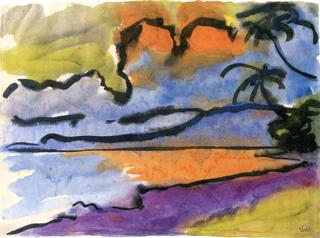 Bay with Palm Trees