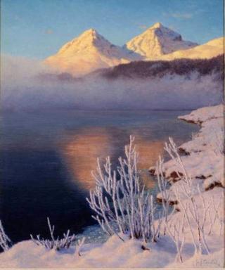 Mountainous Lake Scene