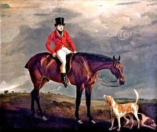 Gentleman in a Red Coat on a Bay Hunter