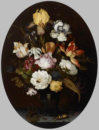 Still Life of Flowers in a Glass Vase