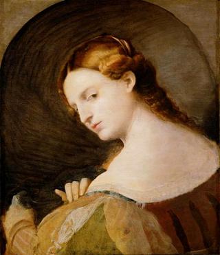 Portrait of a Young Woman in Profile