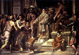 Saint Lawrence Giving the Wealth to the Poor