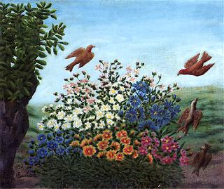 Four Birds Flying on a Bank