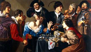 A Troupe of Travelling Performers, Including a Toothdrawer