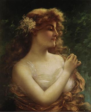 Young Woman with a Dragonfly