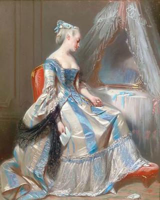 A lady at her toilette