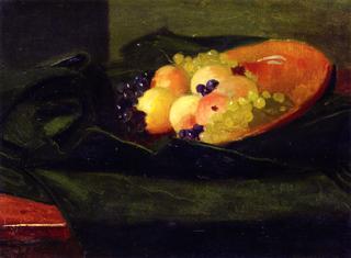 Still LIfe with Fruit on Green Velvet