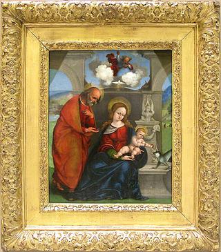 The Holy Family with Saint Trinity