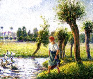 Peasant Woman Watching the Geese