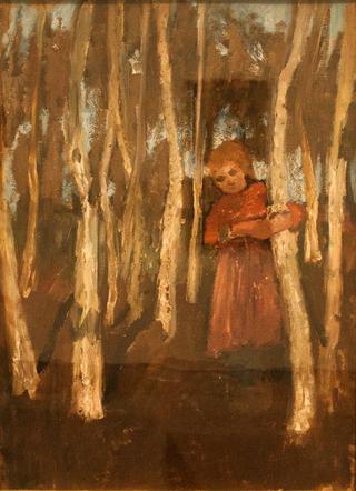 Girl in a Birch Forest