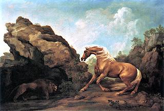 Horse Frightened by a Lion