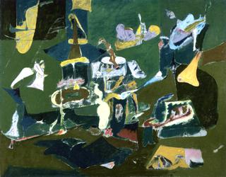 Dark Green Painting