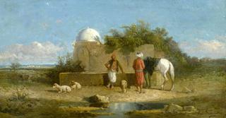Bergers dans une oasis (Herdsmen at an Oasis)
