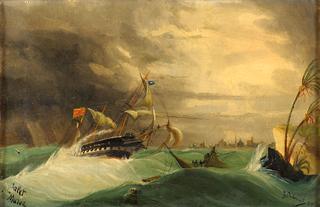 Schooner off the Coast of Morocco