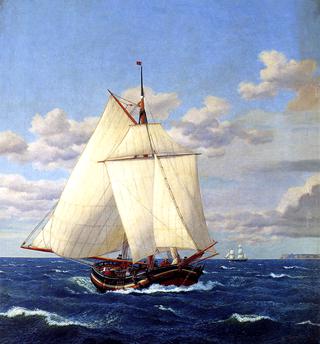A Danish Yacht Passing Stevns