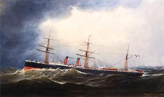 The S. S. France of the French Line at Sea