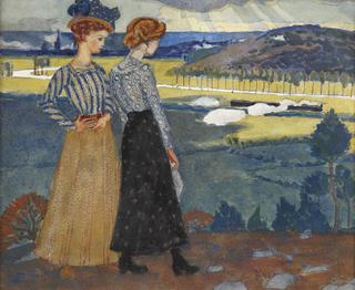 Young Girls in a Landscape