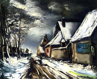 Village Street in the Snow