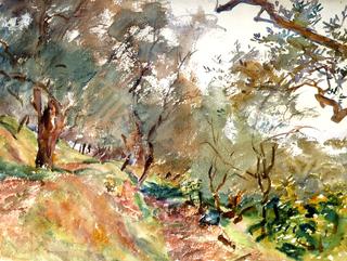 Majorca: Trees on a Hillside