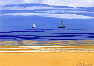 Seascape with Sailboats