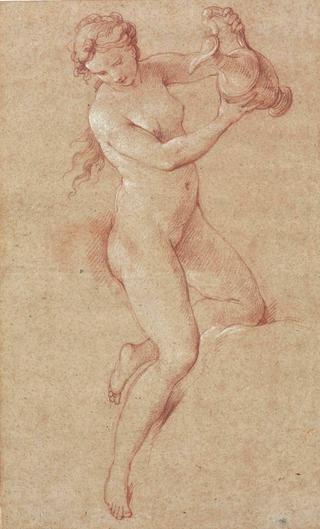 A Naked Woman Holding an Ewer (study for Hebe)