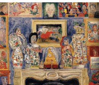Interior with Three Portraits