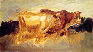 Two Cows in a Landscape