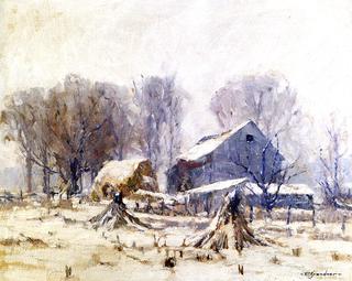 Farmhouse in the Snow