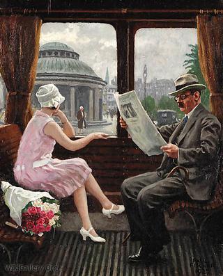 In the train compartment