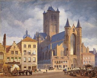 The Markplatz and Nikolaikirche, Gent