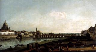 Dresden from the Right Bank of the Elbe, above the Augustusbrücke