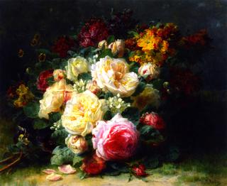 A Bouquet of Cabbage Roses