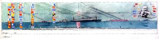 Offshore (study for a mural at the Marine Transportation Building, New York 1939 Worlds Fair