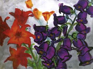 Bellflowers and Lilies