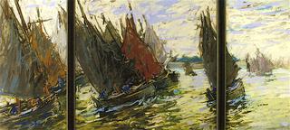 The Fleet's Departure (triptych)