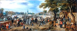 Princes Maurits and Frederik Hendrik of Orange at the Valkenburg horse fair