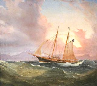 Cutter in a Swell (The Yacht 'Diadem')