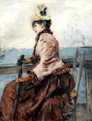 An Elegant Woman by the Sea