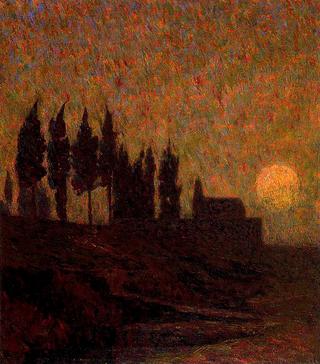 Small Cemetery in the Moonlight
