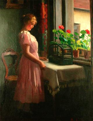 A Girl In A Pink Dress