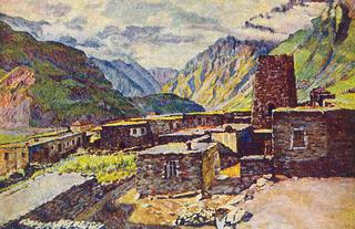 Georgia. View of the Darial Gorge
