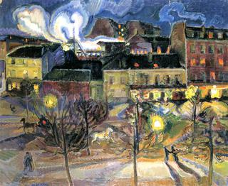 Maine-Montmarnasse Railway Station by Night